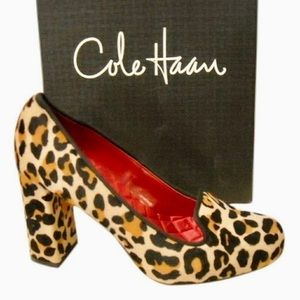 Cole Haan Calf hair Leopard print pumps